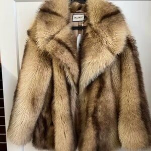 Neo Mint Luxurious Brown Faux Fur Teddy Coat